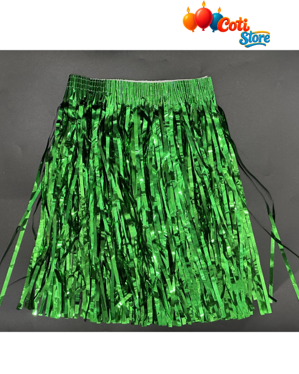 Producto - Tutú Hawaiana Metalizada 60x40cm Verde