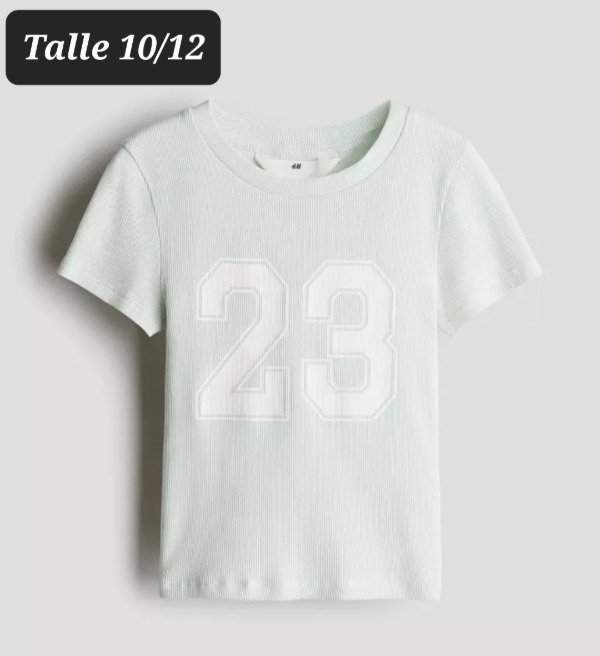 Producto - Remera manga corta HyM talle 10/12 nro veintitres