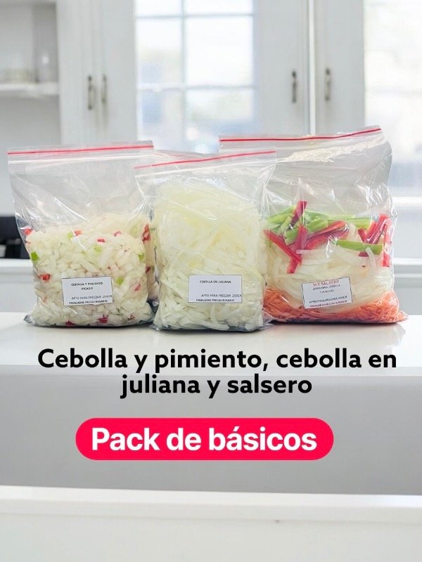 Producto - Pack de básicos : cebolla en juliana, cebolla y pimiento picado y Mix salsero
