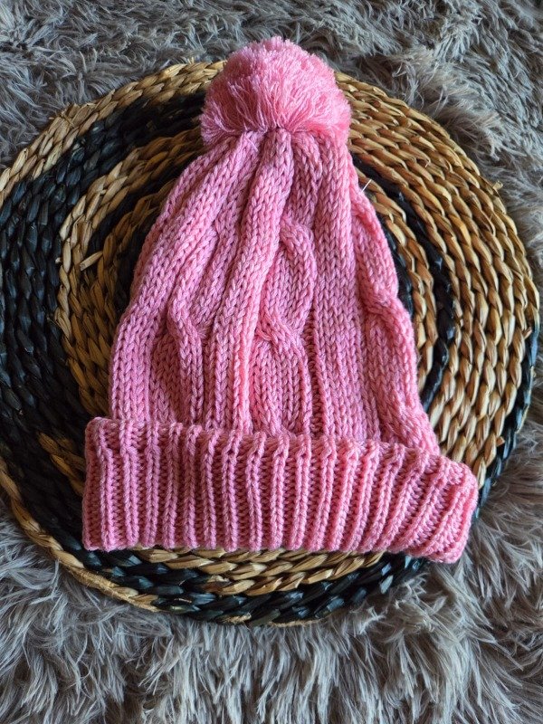 Producto - Gorro Pompón Rosa