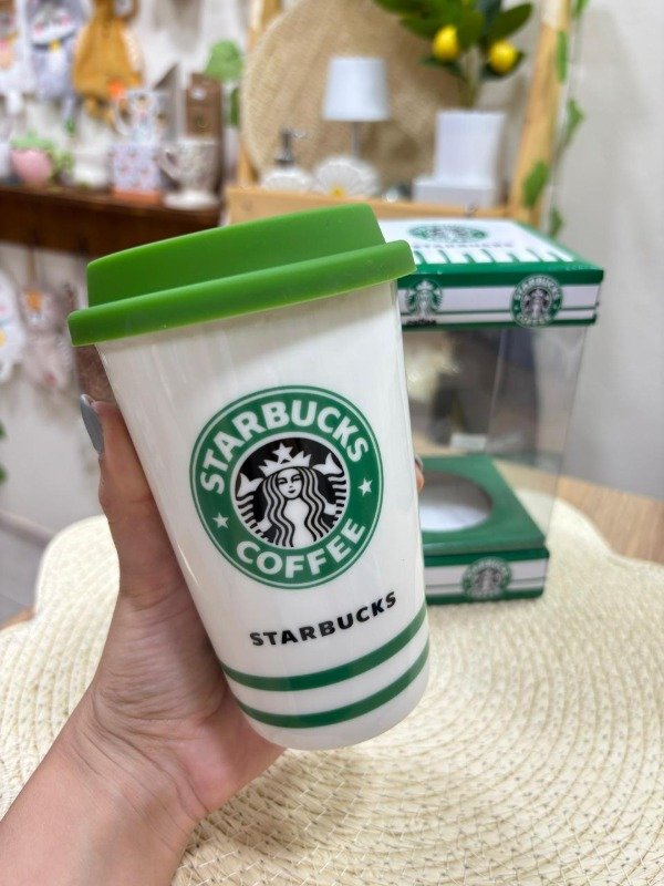 Producto - VASO STARBUCKS IMPORTADO DE CERÁMICA CON TAPA DE SILICONA