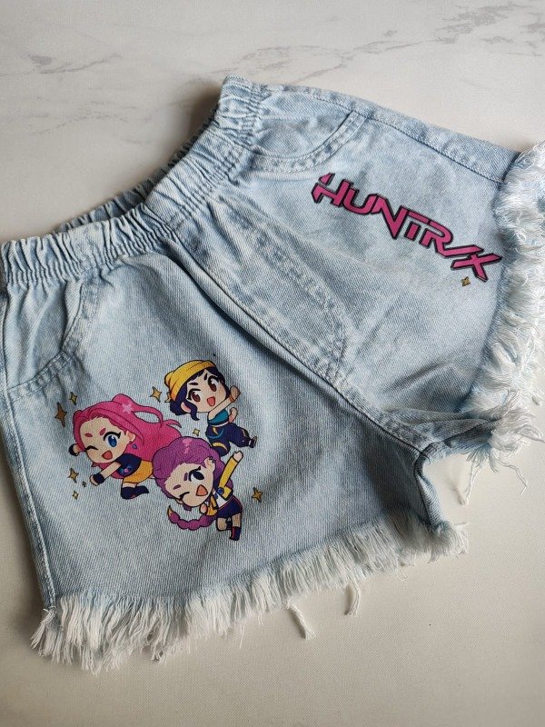 Producto - Short denim Huntrix celeste