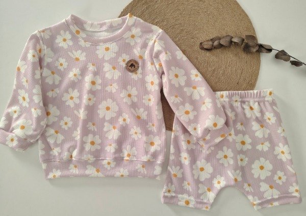 Producto - Conjunto Waffle: MARGARITAS ROSAS