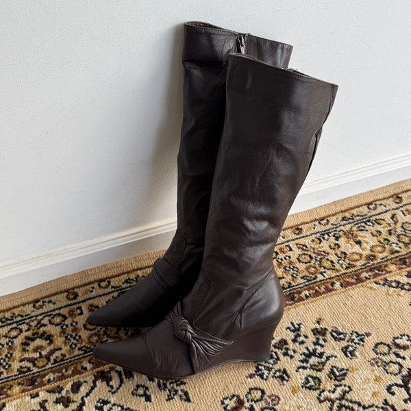 Producto - high boots brown leather (40)