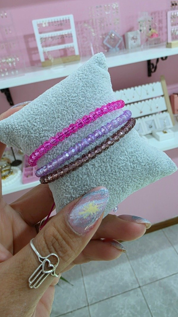 Producto - Pulseras cristal rosas - 0