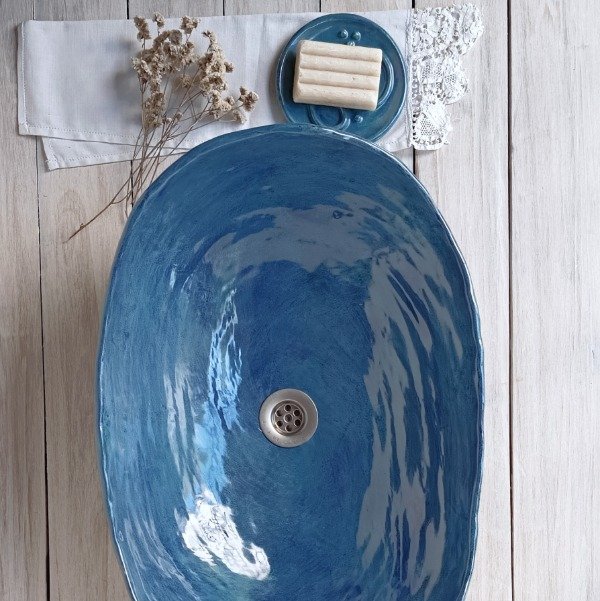 Producto - Bacha ovalada Azul galáctico