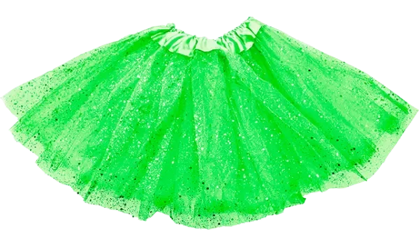 Producto - Tutu 3 capas con Brillos 30 cm Verde