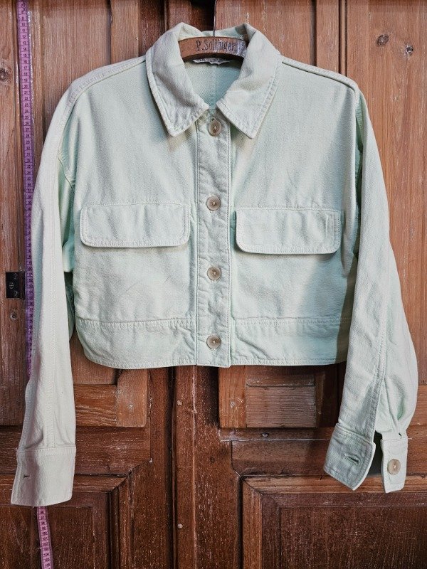 Producto - Campera De Jean Zara Verde t.S