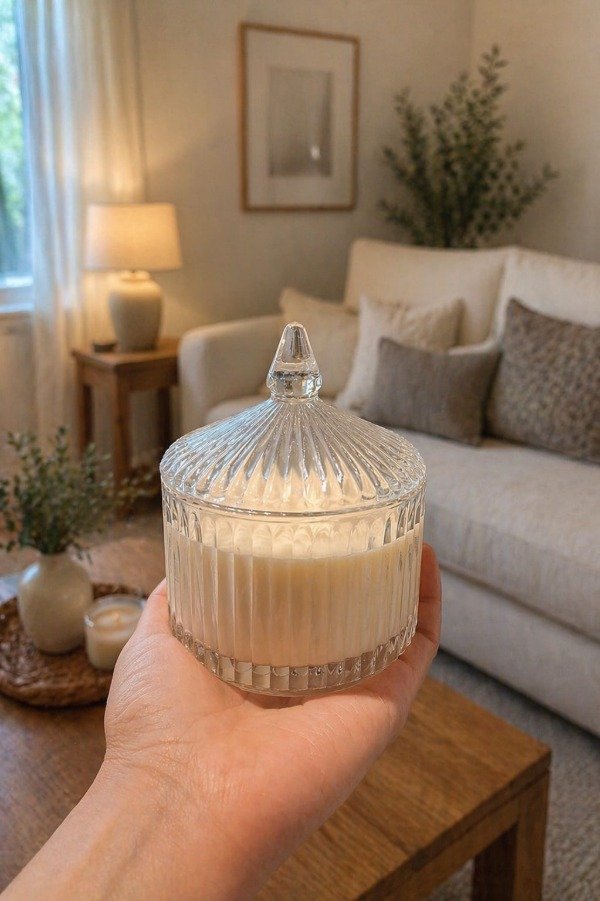 Producto - Vela Aromática Vidrio Texturado