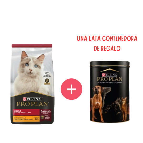 Producto - PRO PLAN Gato Adulto x 3 kg + LATA CONTENEDORA DE REGALO
