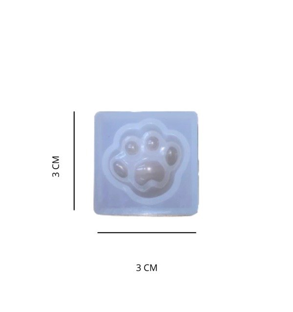 Producto - molde silicona dije mini huella individual