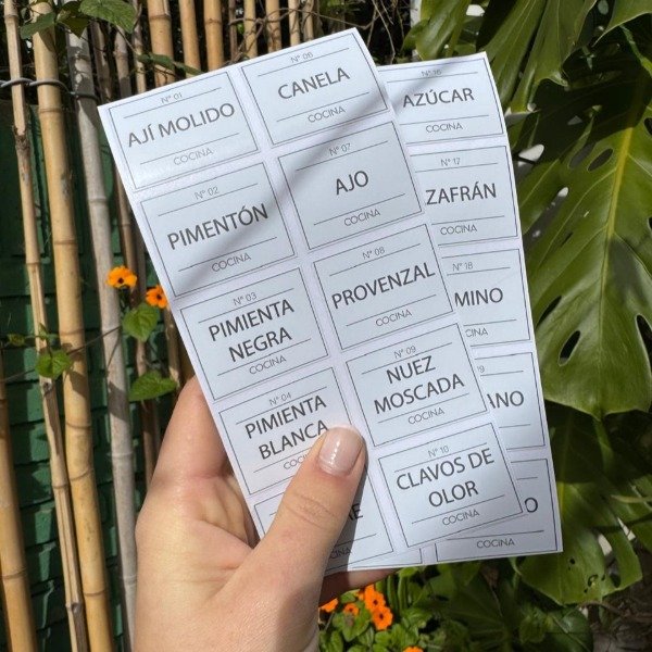 Producto - Etiquetas de condimentos Minimalistas