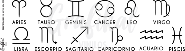 Producto - Transfer Color UV Astrología 007