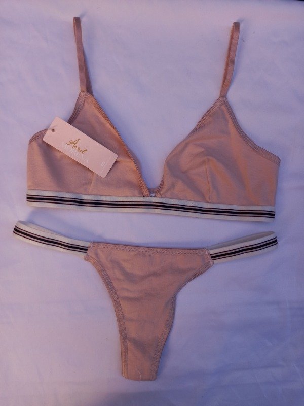 Conjunto de algodon rosa t.95