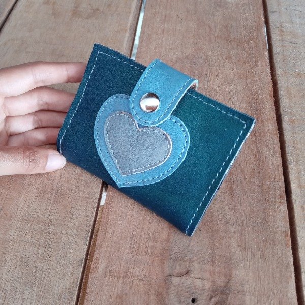Producto - Tarjetero Corazoncitos Azul
