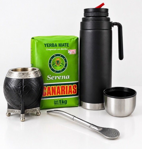 Producto - Torpedo repujado + termo + yerba canarias