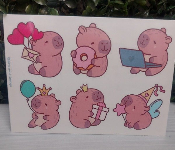 Producto - Tatuajes temporales CAPIBARA x1 plancha