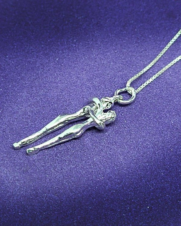 Producto - CO 725 - Conjunto de Plata 925 - Cadena Veneciana y Dije Abrazo