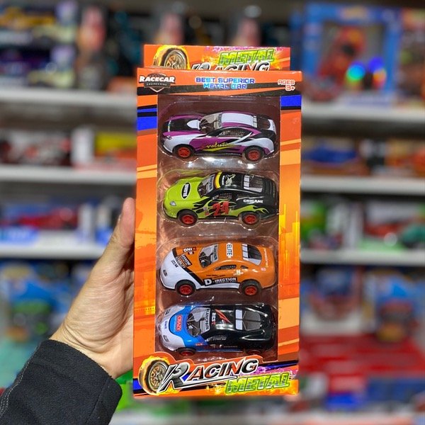 Producto - Set X4 Autos Racecar Metalicos