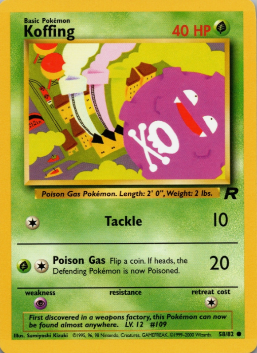 Producto - Koffing (58/82) [Team Rocket Unlimited]