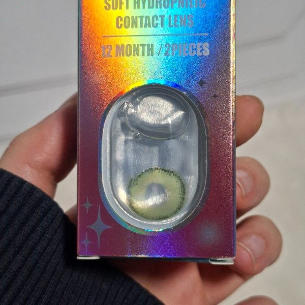 Producto - Lentes de contacto verde + estuche/aplicador Ds.Flower