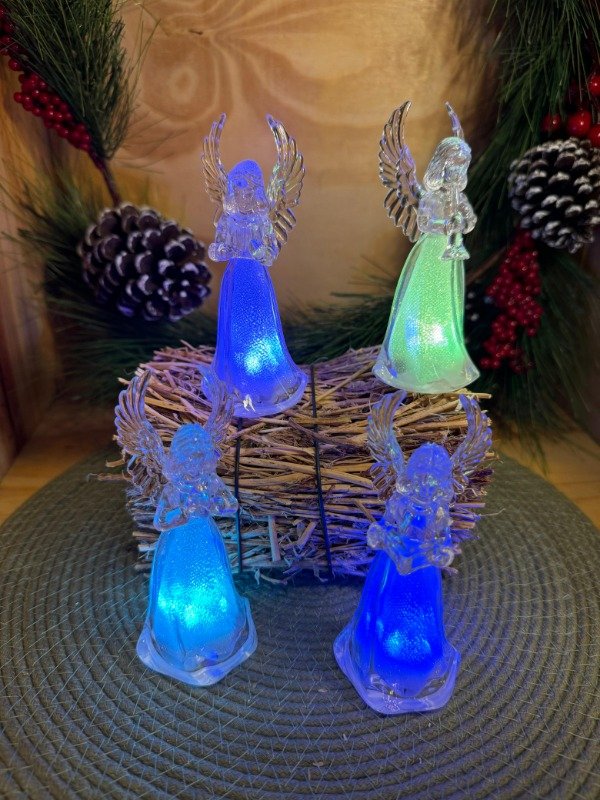 Producto - Angel Acrilico Con Luz Mediano 11 cm (Efectivo: 6.000)