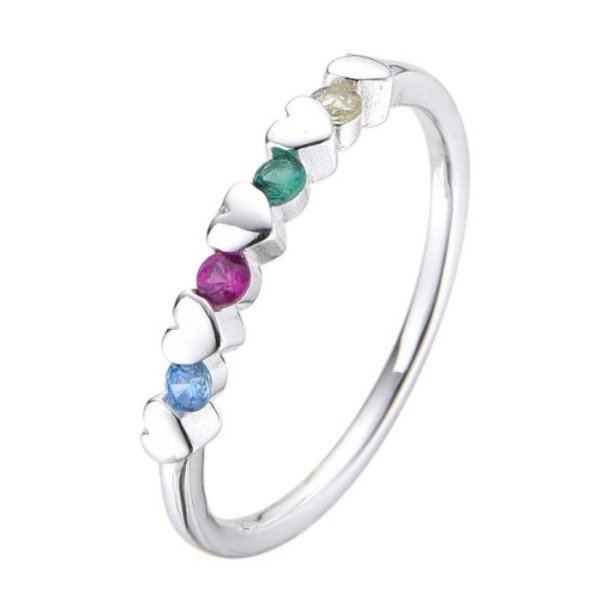 Producto - Anillo Corazones Y Cubic Multicolor