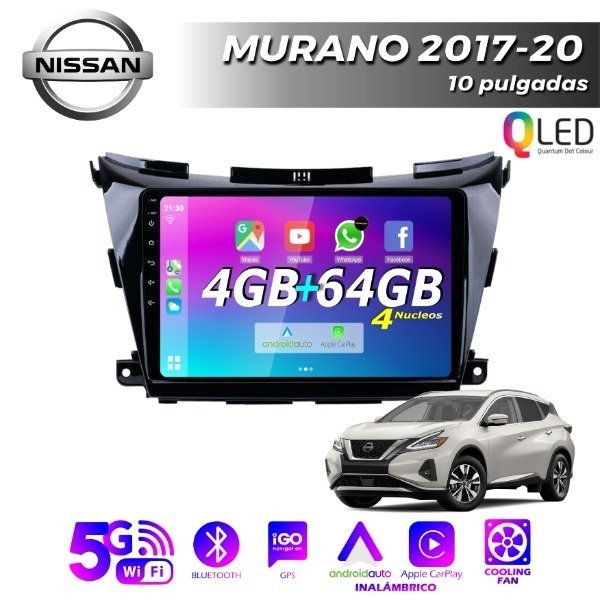 Producto - MULTIMEDIA NISSAN MURANO 2017/20 - 4G 64M - 9" CON CAR PLAY Y ANDROID AUTO