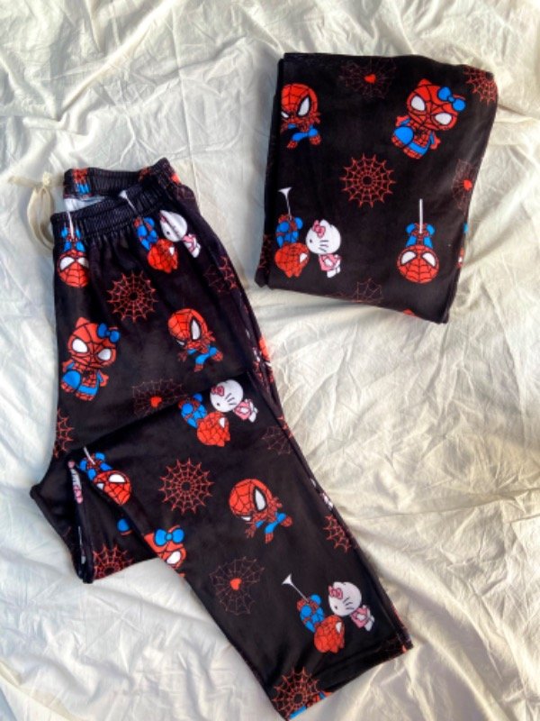 Producto - Pantalon Pijama Kitty y Spiderman negro - 0