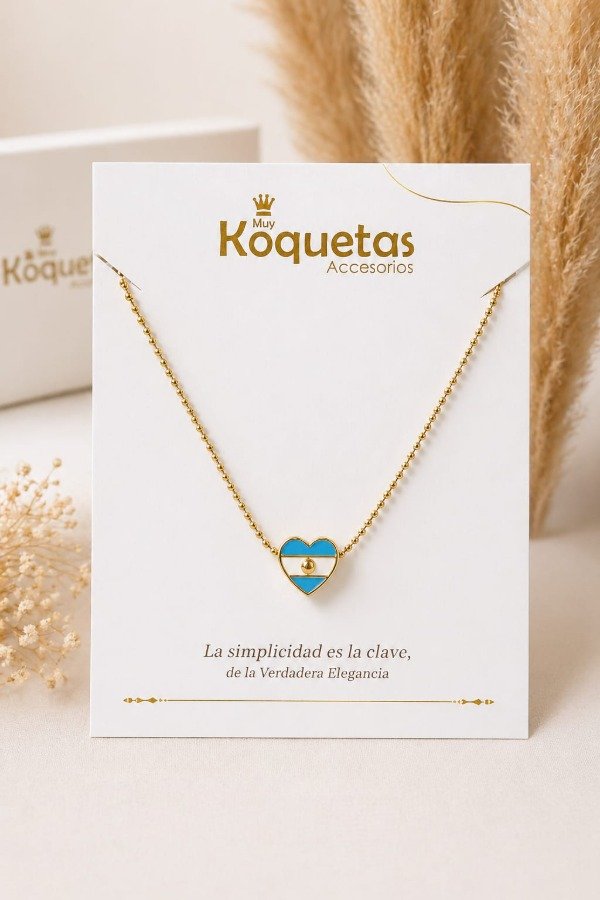 Producto - Collar Corazón Argentina (Ajustable)
