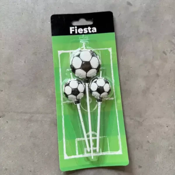 Producto - Set vela Pelotas Futbol x3
