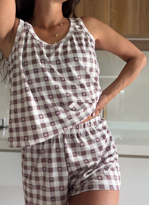 Producto - Pijama corto modal Cuadrille flower -preventa y precio especial- - 1