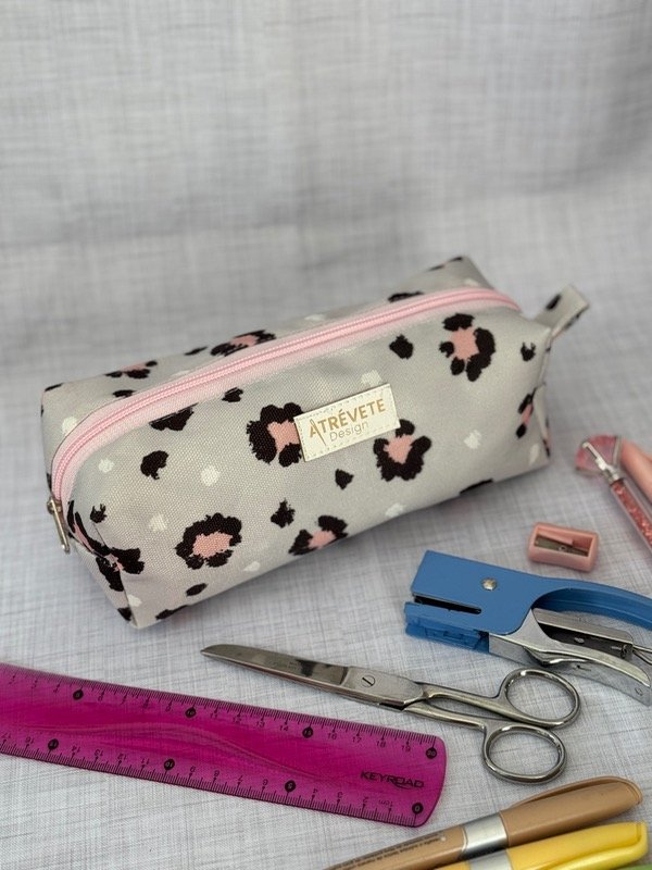 Producto - Mini Cartu Cubo - Print Gris y Rosa