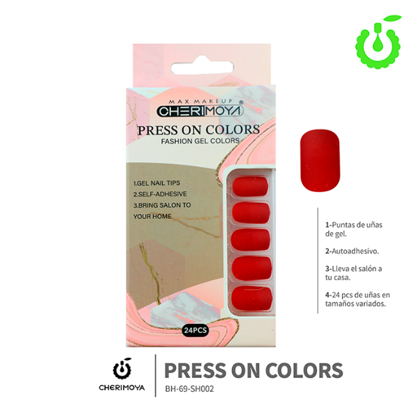 Producto - CHERIMOYA PRESS ON CUADRADA ROJO