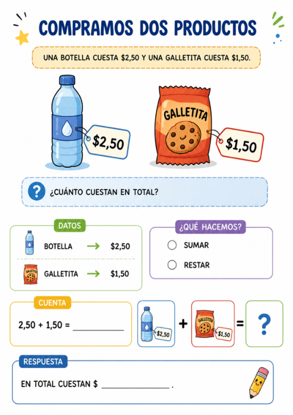 Producto - Decimales en acción: Situaciones problemáticas sencillas - 5