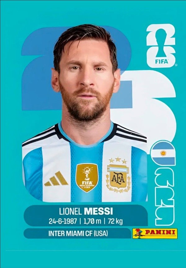 Producto - LAMINA COMESTIBLE ARGENTINA MESSI FIGURITA