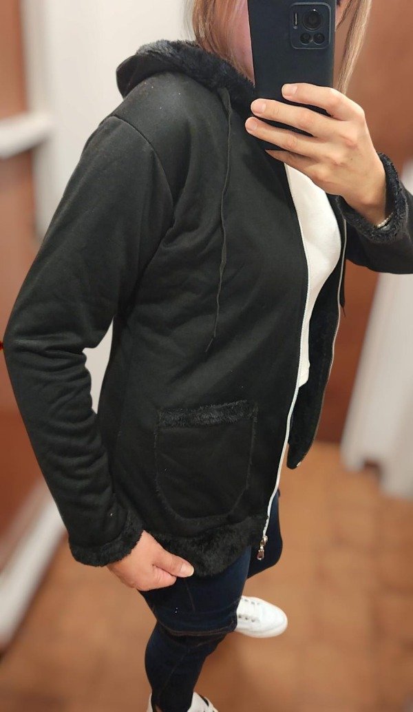 Producto - CAMPERAS DE JERSEY LARGA CON BIFAZ EN EL INTERIOR DAMA