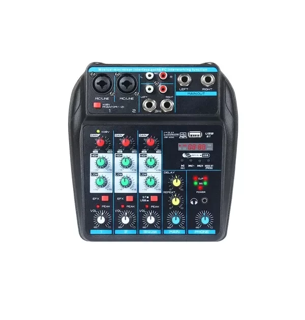 Producto - XY-A4 CONSOLA MEZCLADORA MIXER DE 4 CANALES (SIN FUENTE)