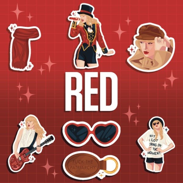 Producto - 7 Stickers 'RED' Taylor Swift