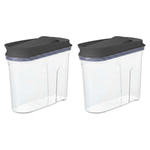 Producto - FRASCO HERMETICO DOSIFICADOR MEDIANO NEGRO 1L (cod. 8633)