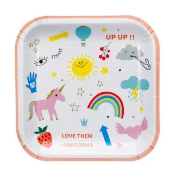 Producto - VASOS Y PLATOS UNICORNIO