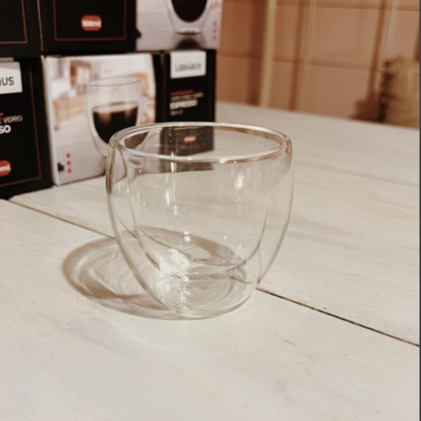 Producto - Kit 2 vasos doble vidrio sin asa - 100ml