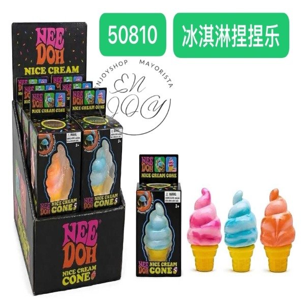 Producto - CAJA X12 CONO CUCURUCHOS Juguete Antiestres Tipo Helado COLORES 50810