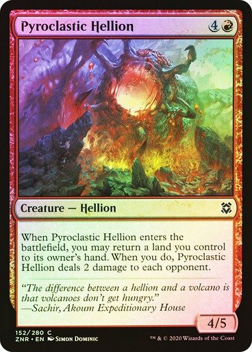 Producto - Pyroclastic Hellion Foil  Zendikar Rising