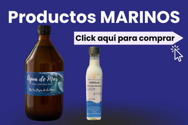 Producto - Productos Marinos, Agua de mar pura 1 litro / ormus marino 250 ml. Sal marina - 0