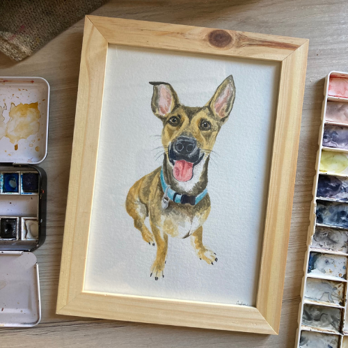 Producto - Retrato de mascota enmarcado