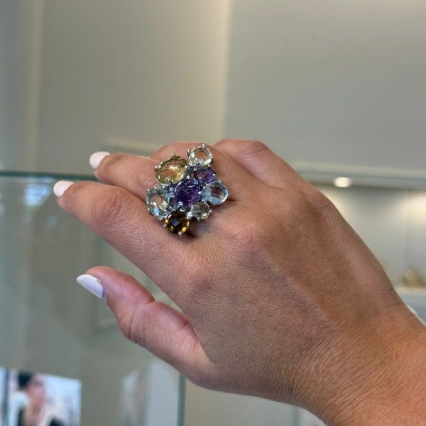 Producto - Sortija plata multicolores Rio grande