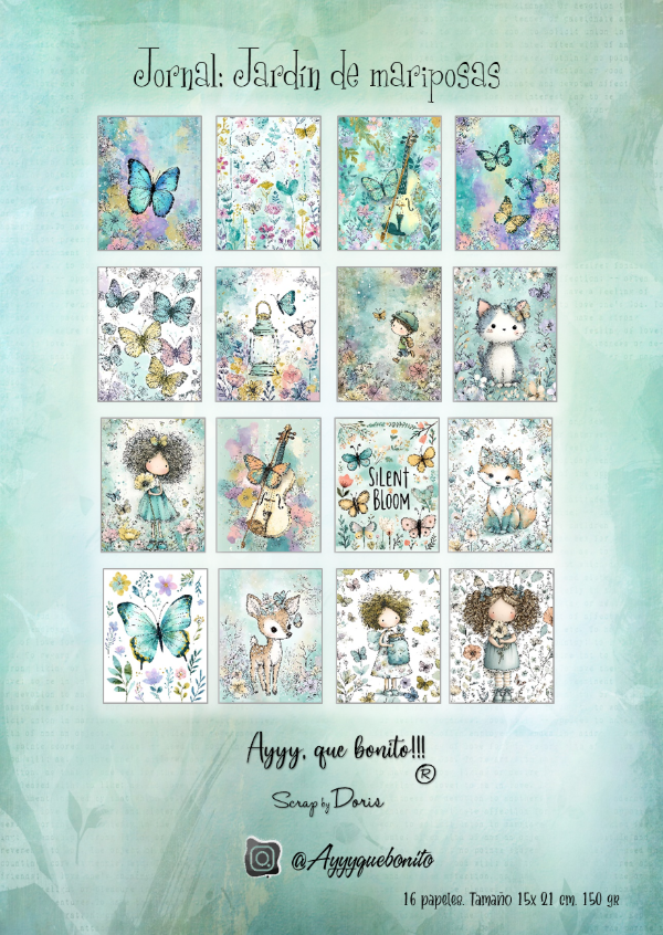 Producto - Journal: Jardín de mariposas