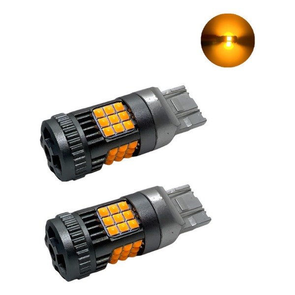 Producto - PRILIGHT LED 7443 CREE - T20 AMBAR (T-20) DIURNA SUPER CANBUS 2 POLOS PAR