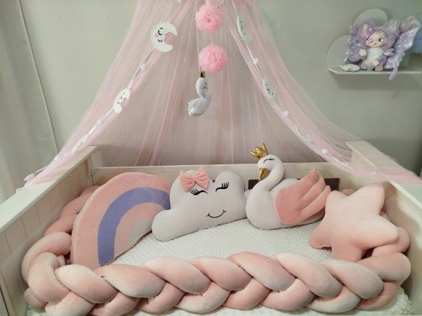Producto - Set de Chichoneras Plush - Arcoiris, Cisne, Estrellas y Nube